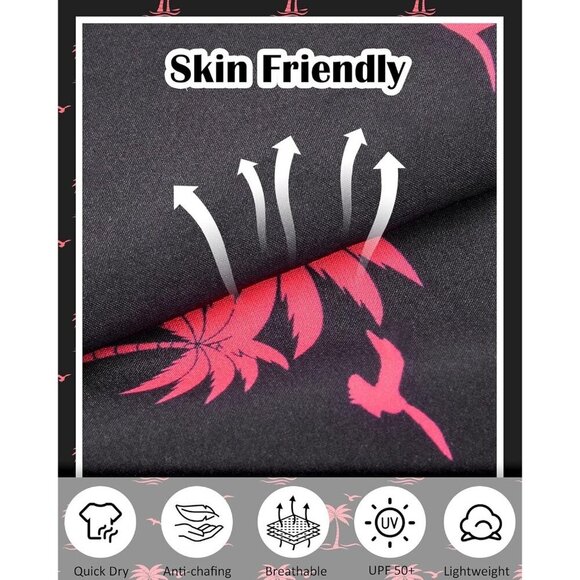 ✨Men Black Swim Trunks Bathing Suits Board Beach Swim with Zipper Pocket Shorts - Picture 4 of 7